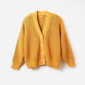babaà Yellow Chunky Knit Cardigan Sweater no.18